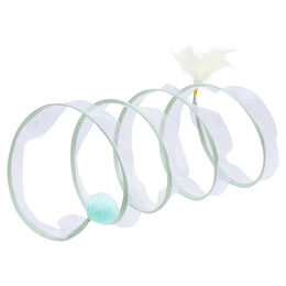 Beeztees Spielspirale Gabi Katzenspielzeug für Kitten aus Metall und Stoff in Weiß – Bild 1 von 9