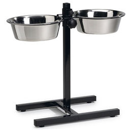 Beeztees Standard Doppelnapf für Hunde in Schwarz 25 cm - 2 x 25 cm – Bild 1 von 6