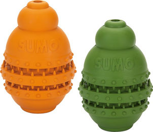 Beeztees Sumo Play Dental Kauspielzeug für Hunde aus Naturkautschuk Orange Größe L – Bild 1 von 7