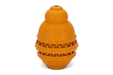 Beeztees Sumo Play Dental Kauspielzeug für Hunde aus Naturkautschuk Orange Größe M - 1 Stk. – Bild 1 von 9
