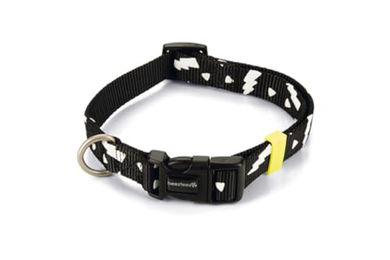 Beeztees Thunder Hundehalsband aus Nylon Schwarz für große Hunde – Bild 1 von 2