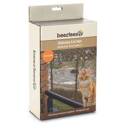 Beeztees Transparentes Katzennetz aus Nylon für den Balkon 6 x 3 m – Bild 1 von 7