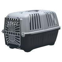 Produktbild von Beeztees Transportbox Praktiko Eco für Nager aus Kunststoff, 48 x 31 x 33 cm, Schwarz-Grau
