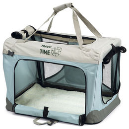 Beeztees Travel Time Hundebox aus Nylon in Blau oder Grau 60 x 42 x 42 cm – Bild 1 von 2