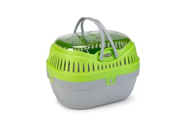 Beeztees Travica Transportbox für Nagetiere aus Kunststoff grün/grau 27x20x20 cm – Bild 1 von 3