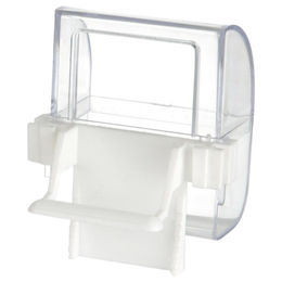 Produktbild von Beeztees Vogel Futter- und Wassernapf Set aus Kunststoff in Transparent/Weiß