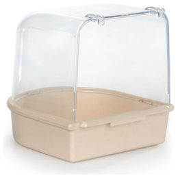Produktbild von Beeztees Vogelbad Badehaus aus Kunststoff Beige
