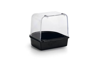 Beeztees Vogelbad Badehaus für Vögel aus Kunststoff Schwarz 13x13x13 cm – Bild 1 von 2