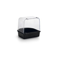 Produktbild von Beeztees Vogelbad Badehaus für Vögel aus Kunststoff Schwarz 13x13x13 cm