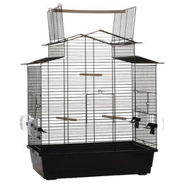 Beeztees Vogelkäfig Big Iza 3 Open für Vögel Schwarz Metall 59 x 38 x 65 cm – Bild 1 von 3