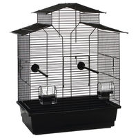 Produktbild von Beeztees Vogelkäfig Iza 2 Pagoda schwarz aus Metall 45 x 28 x 59,5 cm