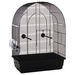Beeztees Vogelkäfig Lucie Fanette für Vögel aus Metall Schwarz 45 x 28 x 63 cm – Bild 1 von 3