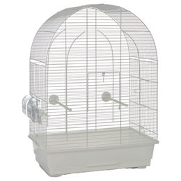 Produktbild von Beeztees Vogelkäfig Lucie Fanette weiß aus Metall
