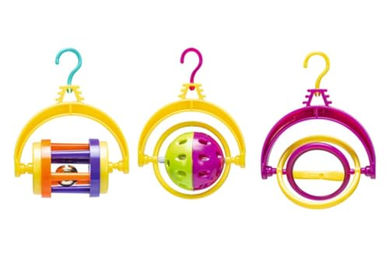 Beeztees Vogelspielzeug für Wellensittiche und Papageien mit Clip und bunten Kunststoffbällchen – Bild 1 von 3