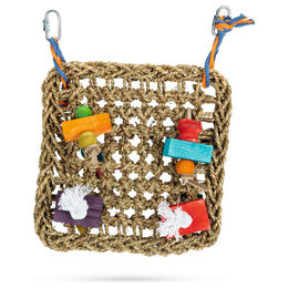 Produktbild von Beeztees Vogelspielzeug Joan aus Heu und Gras in Bunt und Braun