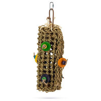 Produktbild von Beeztees Vogelspielzeug Kiedo aus Seegras und Holzblöcken für Papageien und Vögel 13x45 cm