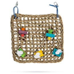 Beeztees Vogelspielzeug Lune Kletterseil aus Holz für Papageien Braun Bunt – Bild 1 von 4
