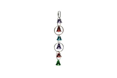 Produktbild von Beeztees Vogelspielzeug Metallringe mit Glöckchen bunt 31 cm
