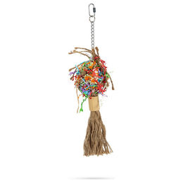 Produktbild von Beeztees Vogelspielzeug Ovi aus Papier in Braun und Bunt 41 cm