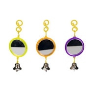 Produktbild von Beeztees Vogelspielzeug Spiegel rund bunt 8 x 5,5cm für Papageien und Vögel