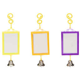 Produktbild von Beeztees Vogerspiegel mit Glocke für Wellensittiche aus Kunststoff bunt 12 x 6 cm