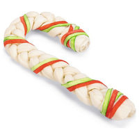 Produktbild von Beeztees Weihnachtskaustock für Hunde Rind Kausnack Zuckerstange