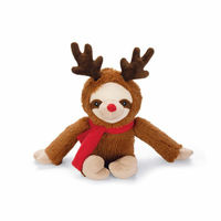 Produktbild von Beeztees Weihnachtsspielzeug Faultier im Rentierkostüm aus Plüsch in Braun