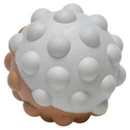 Beeztees Welpen Spielball Denise Mini aus Gummi Orange Grau 7,5 cm zur Zahnpflege – Bild 1 von 2