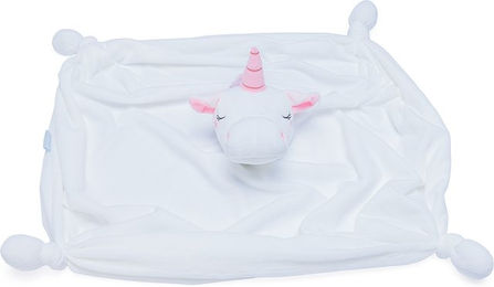Produktbild von Beeztees Welpenkuscheltuch Einhorn Plüschspielzeug Weiß Groß 50x40x16cm