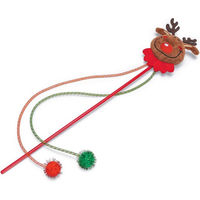 Produktbild von Beeztees XMAS Katzenangel Rentier aus Plüsch in Rot und Bunt