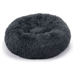 Beeztees Yali Hundebett aus Plüsch in Grau Durchmesser 60 cm – Bild 1 von 5