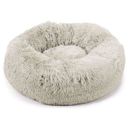 Beeztees Yali Hundebett aus Plüsch in Grau mit Durchmesser 60 cm – Bild 1 von 3
