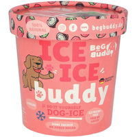 Produktbild von BeG Buddy Hundeeis Erdbeere und Kokos ohne Zuckerzusatz für alle Altersstufen - 66 g