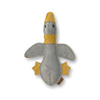 Produktbild von BeG Buddy Hundespielzeug Kleine Ente aus Leder Grau LWG-zertifiziert
