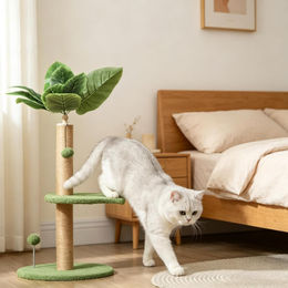 Beherger Katzenbaum 83cm mit Jute Kratzsäule und Spielbällen aus Plüsch für Katzen zur Innenhaltung – Bild 1 von 1