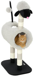 Beherger Katzenbaum im Schaf Design mit Kratzpfosten Tunnel und Spielzeug 98 cm – Bild 1 von 1