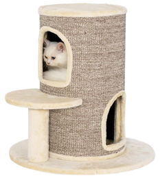 Beherger Katzenfass Kratzbaum mit 2 Ebenen und Sprungplattform für Katzen Innen – Bild 1 von 1