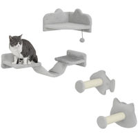 Produktbild von Beherger Katzentreppen Set 4 teilig Kratzmöbel mit Sisal Stufen für Katzen Innen