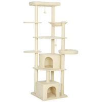 Produktbild von Beherger Kratzbaum für 2 bis 3 Katzen mit Höhlen und Sisal 2 Meter hoch