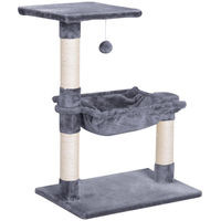 Produktbild von Beherger Kratzbaum Grau 70 cm Kleiner Katzenturm für Katzen zur Beschäftigung