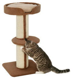 Beherger Kratzbaum Katzenturm mit Sisalstämmen und Plattform für Katzen zur Innenhaltung 91 cm – Bild 1 von 1