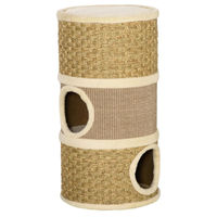 Produktbild von Beherger Kratzbaum Kratztonne für Katzen mit 3 Ebenen aus Sisal und Plüsch 37,5x37 cm