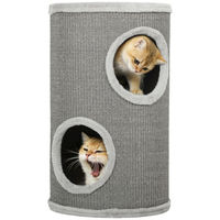 Produktbild von Beherger Kratztonne für Katzen mit 2 Höhlen 60 cm hoch und Ø 35 cm