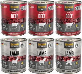 Produktbild von Belcando Baseline Hundefutter Rind und Lamm 6x800g