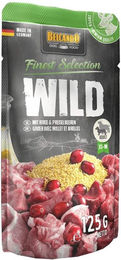 Produktbild von Belcando Finest Selection Hundefutter Adult Wild mit Rind Hirse und Preiselbeeren 12x125g