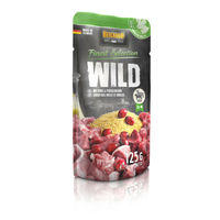 Produktbild von Belcando Finest Selection Hundefutter Wild mit Hirse und Preiselbeeren Stückchen in Sauce Adult 12x125g - 12 x 125 g