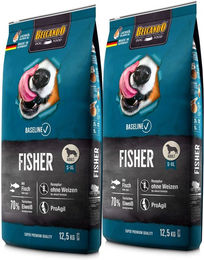 Belcando Fisher Trockenfutter für ausgewachsene Hunde mit Fisch und Geflügel weizenfrei 2 x 12,5 kg – Bild 1 von 4