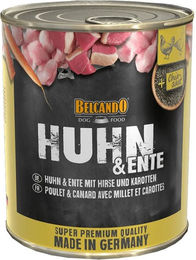 Produktbild von Belcando Hund Feuchtnahrung Huhn und Ente mit Hirse und Karotten 6x800g - 6 x 800 g