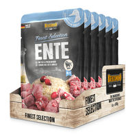 Produktbild von Belcando Hund Nassfutter Ente mit Stückchen in Sauce Adult 6x 300g Beutel ohne Farb- und Aromastoffe