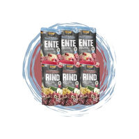 Produktbild von Belcando Hund Nassfutter Frischebeutel Multi Bundle mit Ente und Rind 6x125g ohne Farb- und Aromastoffe sowie Konservierungsstoffe